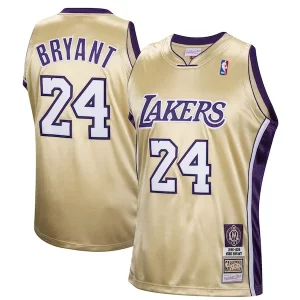 Kobe Bryant Los Angeles Lakers Hall of Fame Trendy Class of 2020 #24 Authentic Hardwood Classics Jersey Gold for Basketball Enthusiasts