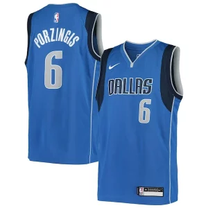 Kristaps Porzingis Dallas Mavericks Nike Youth Swingman Stylish Jersey Icon Edition Blue Ideal for Collectors