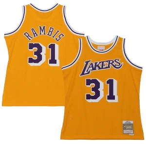 Kurt Rambis Los Angeles Lakers 1984/85 Swingman Unique Jersey Gold Ideal for Collectors
