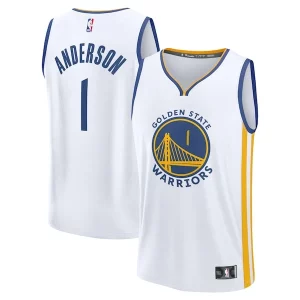 Kyle Anderson Golden Fabulous State Warriors Fast Break Replica Player Jersey Association Edition White Ideal for Collectors