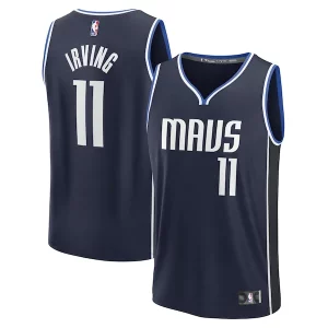 Kyrie Irving Dallas Mavericks Fast Break Replica Player Jersey Statement Edition Eye - catching Navy Ideal for Collectors