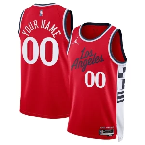 LA Clippers Jordan Brand Unisex 2024/25 Custom Swingman Jersey Stylish Statement Edition Red for Basketball Enthusiasts