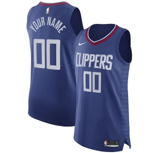 LA Clippers Nike 2020/21 Elegant Authentic Custom Jersey Blue Icon Edition Must - Have for Jerseys Lovers