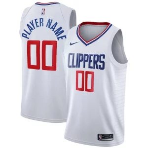 LA Clippers Nike 2020/21 Swingman Eye - catching Custom Jersey Association Edition White Great for Fans
