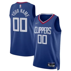 LA Clippers Nike 2021/22 Diamond Swingman Custom Jersey Icon Edition Royal Trendy Must - Have for Jerseys Lovers