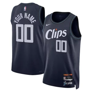 LA Clippers Nike Unisex 2023/24 Custom Swingman Jersey Trendy Navy City Edition for Basketball Enthusiasts