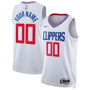 LA Clippers Nike Unisex Elegant Swingman Custom Jersey White Association Edition Must - Have for Jerseys Lovers