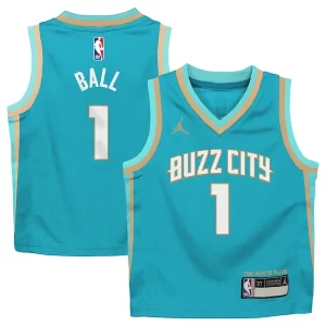 LaMelo Ball Charlotte Hornets Jordan Brand Preschool 2023/24 Swingman Replica Jersey City Edition Gorgeous Teal Must - Have for Jerseys Lovers