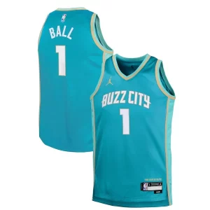 LaMelo Ball Charlotte Hornets Jordan Brand Youth Swingman Premium Replica Jersey City Edition Teal Ideal for Collectors