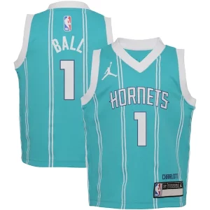 LaMelo Eye - catching Ball Charlotte Hornets Jordan Brand Toddler Swingman Player Jersey Icon Edition Teal Great for Fans