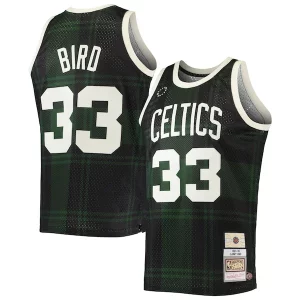 Larry Bird Boston Celtics 1985/86 Hardwood Classics Uninterrupted Swingman Jersey Fabulous Black Ideal for Collectors