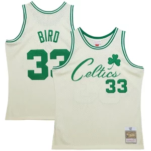 Larry Bird Boston Celtics Fabulous Chainstitch Swingman Jersey Cream Great for Fans