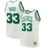 Larry Bird Boston Celtics Hardwood Classics Gorgeous 1985/86 Swingman Jersey White/Kelly Green Must - Have for Jerseys Lovers