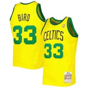 Larry Bird Boston Gorgeous Celtics 1985 86 Hardwood Classics Reload 3.0 Swingman Jersey Gold Ideal for Collectors