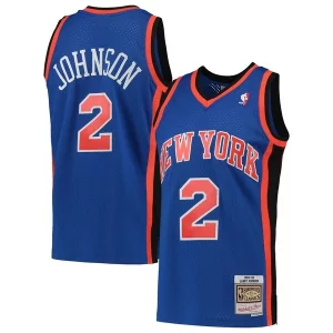 Larry Fabulous Johnson New York Knicks 1998/99 Hardwood Classics Swingman Jersey Blue for Basketball Enthusiasts