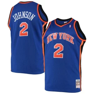 Larry Johnson New York Knicks 1998/99 Big & Chic Tall Hardwood Classics Swingman Jersey Blue Must - Have for Jerseys Lovers