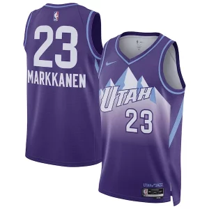 Lauri Markkanen Utah Jazz Nike Unisex 2024/25 Swingman Player Jersey City Edition Purple Chic Ideal for Collectors
