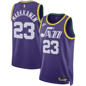 Lauri Trendy Markkanen Utah Jazz Nike Unisex 2023/24 Swingman Replica Jersey Classic Edition Purple Must - Have for Jerseys Lovers
