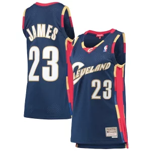 LeBron Chic James Cleveland Cavaliers Women's Hardwood Classics Swingman Jersey Navy for Basketball Enthusiasts