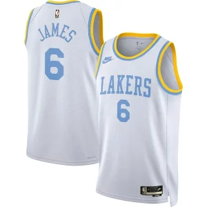 LeBron Gorgeous James Los Angeles Lakers Nike Swingman Jersey Classic Edition White Must - Have for Jerseys Lovers