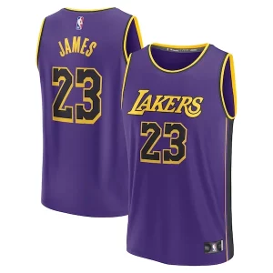 LeBron James Los Angeles Lakers 2022/23 Fast Break Replica Fabulous Jersey Statement Edition Purple Ideal for Collectors