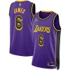 LeBron James Los Angeles Lakers Jordan Brand Chic Unisex Swingman Jersey Statement Edition Purple Perfect for Game Day