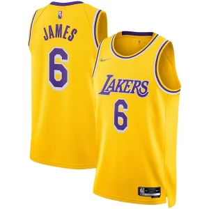 LeBron James Los Angeles Lakers Nike 2021/22 Diamond Swingman Jersey Icon Edition Gold Unique for Basketball Enthusiasts