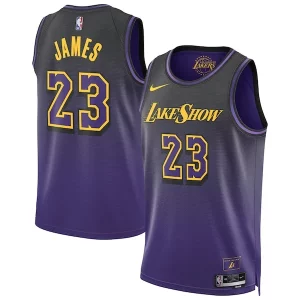 LeBron James Los Angeles Lakers Nike Unisex 2024/25 Swingman Player Jersey City Edition Elegant Purple Must - Have for Jerseys Lovers