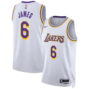 LeBron James Los Angeles Lakers Nike Unisex Unique Swingman Jersey Association Edition White Perfect for Game Day