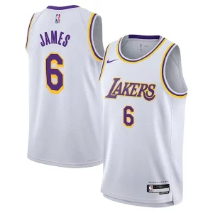 LeBron James Los Angeles Lakers Nike Youth Eye - catching Swingman Jersey Association Edition White Great for Fans
