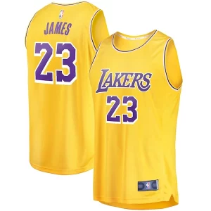 LeBron James Los Angeles Premium Lakers Youth Fast Break Player Jersey Icon Edition Gold Ideal for Collectors