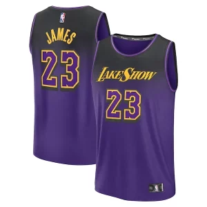 LeBron James Los Angeles Unique Lakers Youth 2024/25 Fast Break Player Jersey City Edition Purple Must - Have for Jerseys Lovers
