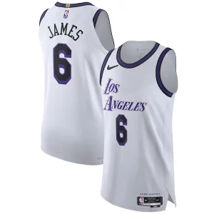 LeBron James Los Elegant Angeles Lakers Nike 2022/23 Authentic Jersey City Edition White Ideal for Collectors