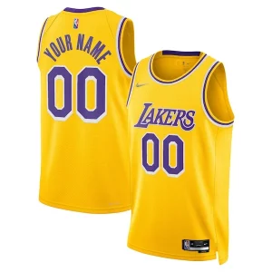 Los Angeles Lakers Nike 2021/22 Diamond Swingman Custom Jersey Icon Edition Gold Premium Perfect for Game Day