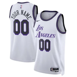 Los Angeles Lakers Premium Nike Unisex 2022/23 Swingman Custom Jersey City Edition White Ideal for Collectors