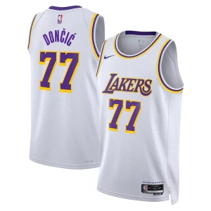 Luka Chic Dončić Los Angeles Lakers Nike Association Edition Unisex Swingman Jersey White Great for Fans