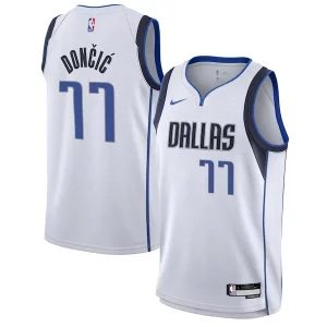 Luka Dončić Dallas Mavericks Nike Unique Youth Swingman Jersey Association Edition White Must - Have for Jerseys Lovers