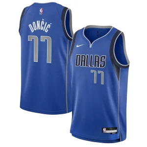 Luka Dončić Dallas Mavericks Nike Youth Eye - catching Swingman Jersey Icon Edition Blue Must - Have for Jerseys Lovers