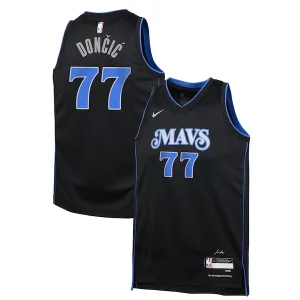 Luka Dončić Dallas Mavericks Nike Youth Swingman Replica Jersey City Edition Unique Black Ideal for Collectors