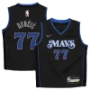 Luka Dončić Trendy Dallas Mavericks Nike Preschool Swingman Replica Jersey City Edition Black Ideal for Collectors