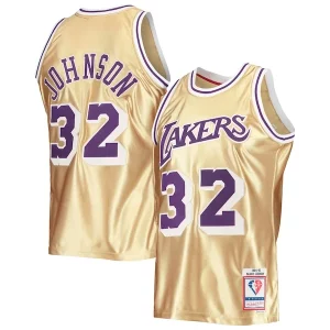 Magic Johnson Los Angeles Lakers 75th Anniversary 1984/85 Fabulous Hardwood Classics Swingman Jersey Gold Perfect for Game Day