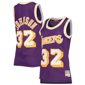 Magic Johnson Los Angeles Lakers Women's Hardwood Classics 1984/85 Unique Swingman Jersey Purple Ideal for Collectors