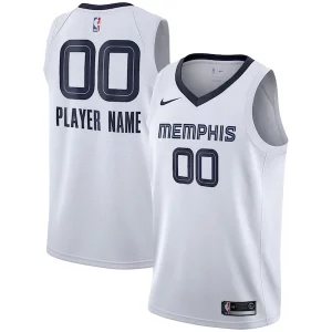Memphis Grizzlies Nike 2020/21 Swingman Custom Jersey Association Edition White Eye - catching Perfect for Game Day