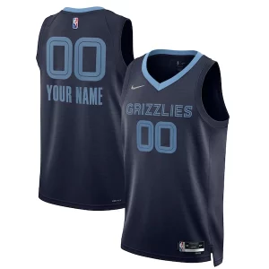 Memphis Grizzlies Nike 2021/22 Eye - catching Diamond Swingman Custom Jersey Icon Edition Navy Great for Fans