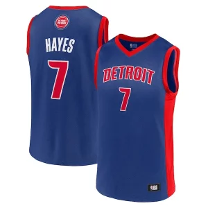 Men's Killian Stylish Hayes Blue Detroit Pistons Team Player Jersey Must - Have for Jerseys Lovers