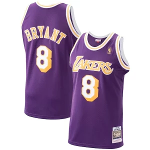 Men's Los Angeles Lakers Kobe Bryant Stylish Purple 1996/97 Hardwood Classics Authentic Jersey/Gold/Royal Great for Fans