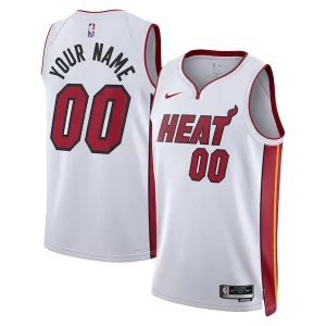 Miami Heat Eye - catching Nike Unisex Swingman Custom Jersey White Association Edition Great for Fans