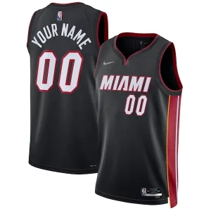 Miami Heat Nike 2021/22 Trendy Diamond Swingman Custom Jersey Icon Edition Black Perfect for Game Day