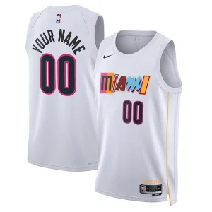 Miami Heat Nike Unisex 2022/23 Stylish Swingman Custom Jersey City Edition White Must - Have for Jerseys Lovers