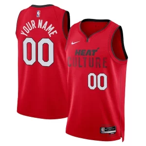 Miami Heat Nike Unisex 2024/25 Custom Swingman Premium Jersey City Edition Red Ideal for Collectors
